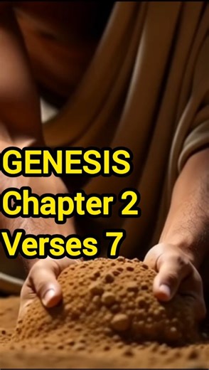 👉 God Formed Man from Dust & Breathed Life ✨ | Genesis 2:7. #shorts #thewordsinthebible #bible