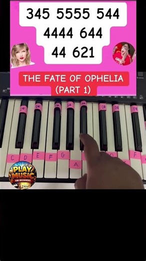 Fortnight – Taylor Swift Piano Tutorial 🎹 | Easy Lesson #Shorts | Play Music Studio