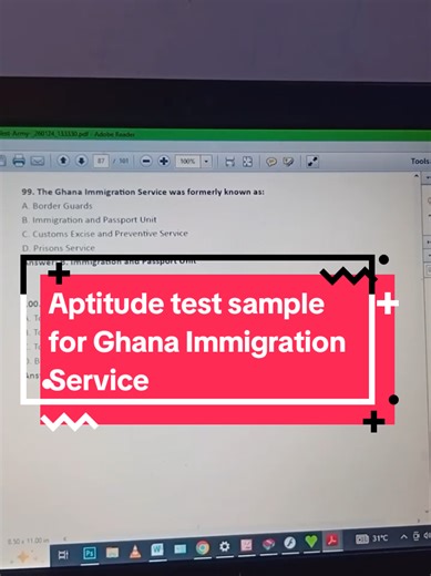 Aptitude Test Sample for Ghana Immigration Service