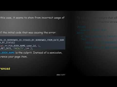 How to Resolve ORA-06550: missing expression Error in Apex Oracle SQL