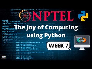 NPTEL The Joy of Computing using Python Week 7 Quiz Assignment Solutions || January 2021 || Swayam