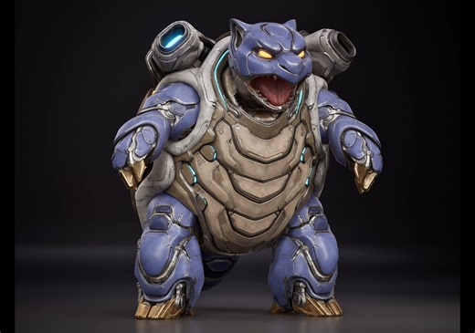 48K views · 1.9K reactions | Check out this incredible mecha Blastoise created by Frederic Daoust using ZBrush, Substance 3D Painter, and Unreal Engine. Find more renders and other works here: https://80.lv/articles/cool-mecha-blastoise-made-with-zbrush-substance-3d-painter-unreal-engine/ | 80 Level | Facebook