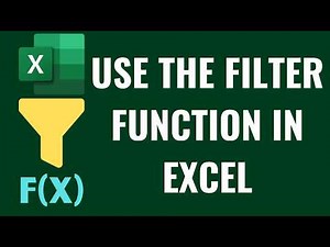 How to Use the Filter Function in Excel