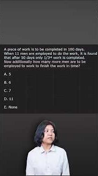 Time & Work Shortcut | Finish Work On Time Trick | Aptitude Maths | SujataMaths #shorts