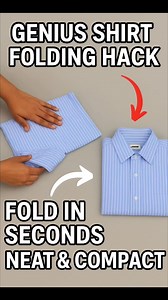 1K views · 152 reactions | Genius Shirt Folding Hack  | How to Fold Shirts in Seconds (Space Saving Trick!) #shirtfoldinghack #clothesorganization #LifeHacks2025 #foldinghack #closettips #travelhacks #wardrobeorganization #beautystudio77 #facebookreelsviral Vinod Kumar | Vinod Kumar | Facebook