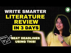 Literature Review in 3 Days! Step-by-Step Guide + AI Tools for PhD Students #sanrajeducation #phd