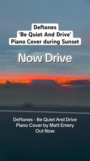 Deftones - Be Quiet And Drive Piano Version at Sunset #deftones
