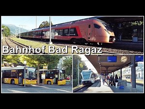 Zugsichtungen beim Bahnhof Bad Ragaz, Kanton St.Gallen, Schweiz 2022