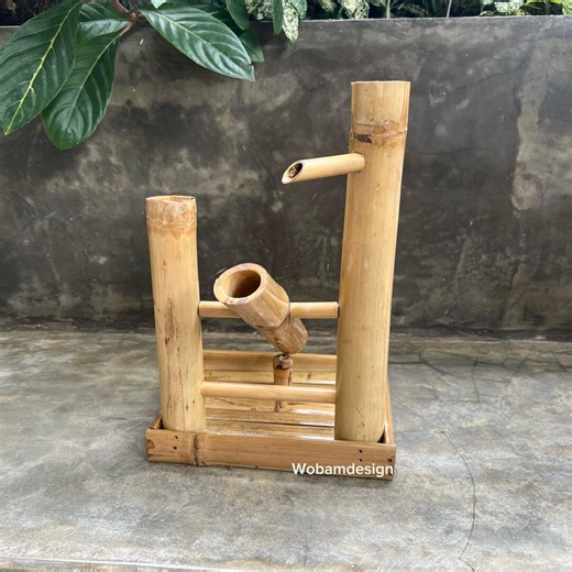 Handmade Shishi Odoshi Japanese Bamboo Water Fountain With Pump | Zen Garden Decor | Japanese Bamboo Water Feature | Outdoor Patio Fountain - Etsy