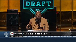 153K views · 3.2K reactions | Both played at Penn State. Both drafted by the #Steelers. Franco Harris 32 was so pumped to announce Pat Freiermuth! : 2021 #NFLDraft on NFLN/ESPN/ABC; Draft-A-Thon on NFL | Pittsburgh Steelers | Facebook