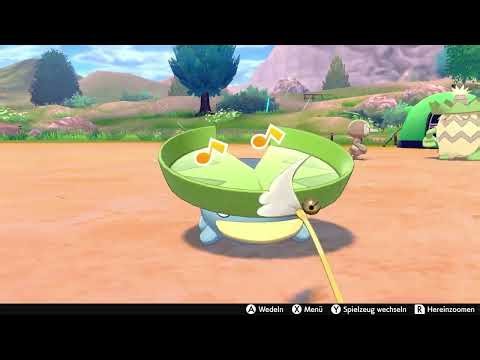 Pokémon Sword/Shield - Playing Feather Wand with Loturzel / Lotad