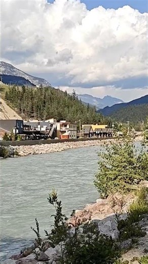 Kicking Horse River flowing through Golden, BC.