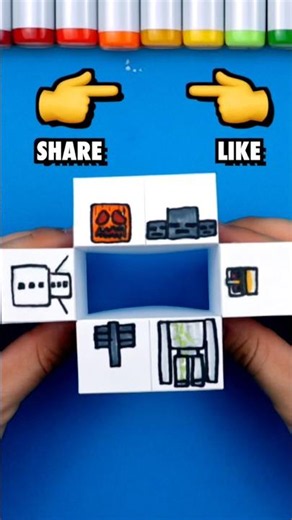 Which way is CORRECT?! 👉👈 Minecraft #feedshorts #minecraft #papercraft #diy