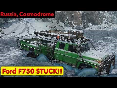 RUSSIAN FEDERATION, COSMODROME - Ford F750 STUCK - SnowRunner Play Through Part 579