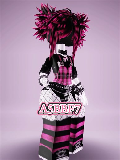 OUTFIT IDEAS ROBLOX 🖤PUNK PINK 💗 #girl #avatarroblox #skinroblox #fypシ゚ #robloxfyp