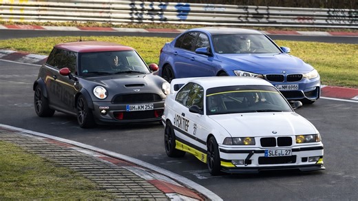 Speed battles unfold on the Nordschleife track