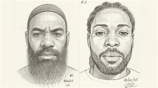 Sketches released for two men wanted in 2022 double murder case