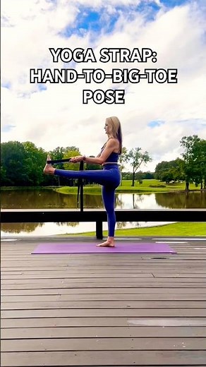 Hand-to-Big-Toe Pose with a Yoga Strap | Improve Balance & Flexibility