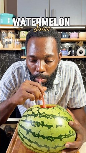 Simple easy watermelon refreshing juice made with an hand blender