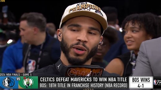 Jayson Tatum: Championship is '10x better than I could've imagined'