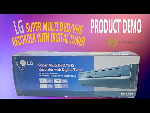 LG SUPER MULTI DVD/VHS RECORDER AND PLAYER WITH DIGITAL TUNER RC797T 2 WAY DUBBING TRANSFERRING VCR