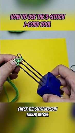 How to Use the 3-stitch I-cord knitting Tool #icord #crochet