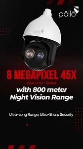 601 reactions · 41 shares | See the unseen, even from miles away! With 4K Ultra HD resolution, 45x optical zoom, and 800m ultra-long-range night vision, Pollo’s 8MP PTZ Camera brings every detail into focus—day or night. Detect faces, track vehicles, and capture license plates with cutting-edge facial recognition and vehicle metadata collection. No matter the distance, no matter the darkness—your security sees beyond. | Pollo Pakistan | Facebook