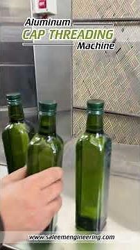 Automatic Aluminium Cap Threading Machine | Olive Oil Bottle Sealing | ROPP Capping Machine