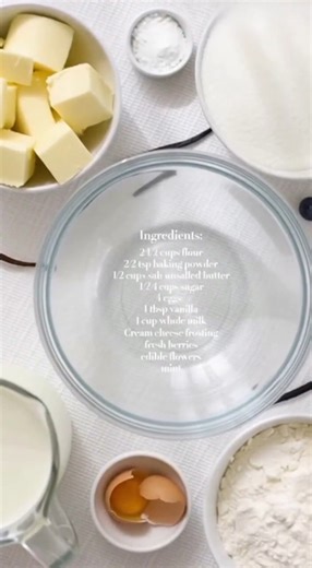 🍓✨ Berry Vanilla Showstopper Cake ✨🍓 This stunning multi-layered cake features soft vanilla sponge, luscious berry compote, and a silky cream cheese frosting—perfect for special occasions or when you want to impress a crowd. Ingredients: A fluffy vanilla cake layered with fresh berries and creamy frosting makes this an irresistible centerpiece. Ingredients: For the Cake: 12 ounce unsalted butter, softened 12 ounce sugar 6 eggs 12 ounce all-purpose flour 2 teaspoon baking powder 1 teaspoon vani