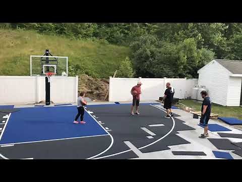 Backyard Basketball Court Build- Time-lapse