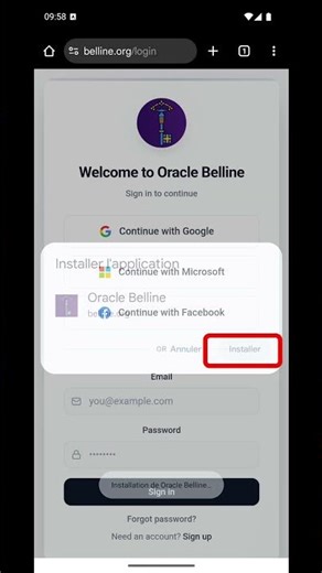 Installer l’application Belline sur Android (FR) #belline