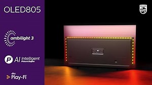 Philips Ambilight TV 55OLED805/12 55-Zoll OLED TV (4K UHD, P5 AI Perfect Picture Engine, Dolby Vision, Dolby Atmos, HDR 10+, Sprachassistent, Android TV) Mattgrau/Dunkel Chrom (2020/2021 Modell)