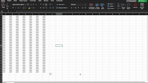 Master Data Selection in Excel on Mac