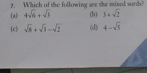 Which of the following are the mixed surds?(a) 4 \sqrt { 6 }  ... | Filo