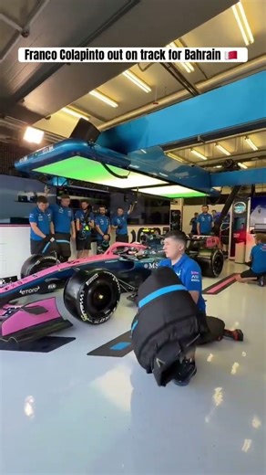 #francocolapinto out on track with new #alpinef1 2026 car in Bahrain🇧🇭 #f1testing #f12026 #f1
