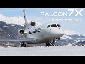 Falcon7X Landing & Takeoff at Engadin Airport 23.02.2025 #FA7X