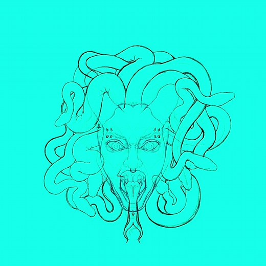 👿 Im extremesly indecisive about the shape of the horns so if you have an opinon please scream it at me #CapCut #art #illustration #digital #digitalart #digitalillustration #procreate #procreateapp #procreateart #medusa #medusaart #gorgon #gorgonart #banshee #bansheeart #logo #logodesign #dojacat #vegas