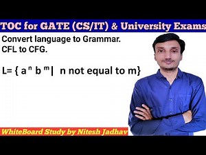 CFG for a^nb^m | a^nb^m CFG | Context free Grammar for a^nb^m | CFL to CFG | TOC
