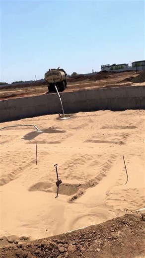 Digester Tank Sand water compaction work is progress