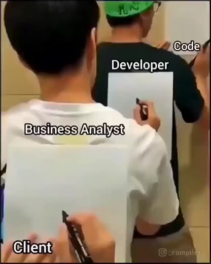 Pascal Bornet on Instagram: "This video made me smile… and wince at the same time. Client → Business Analyst → Developer → Code. Same message. Four interpretations. One completely different output. We laugh because it’s funny. We cringe because it’s true. In many companies, this is how “communication” still works. Not because people are bad at their job — but because every layer introduces assumptions, translation, and context loss. 💡 My take Most people don’t know this, but miscommunication is