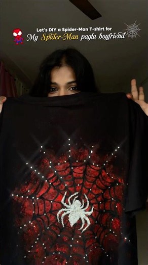 Diy spider man tshirt👀#spiderman #diy #tshirt #lifehacks