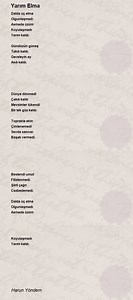 Yarım Elma Şiiri - Harun Yöndem