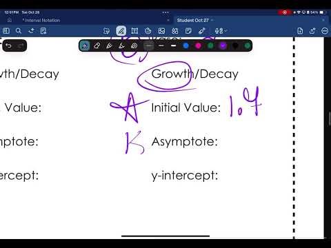 Review Problem - Parts of the exponential function equation