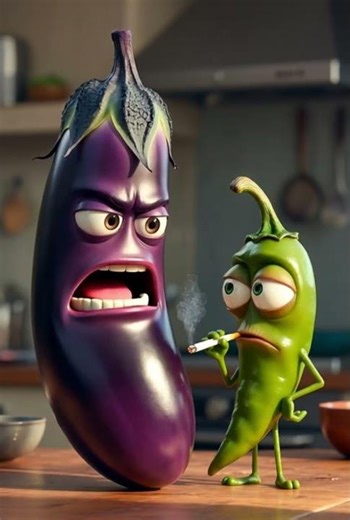 Eggplant Brother’s Strict Lesson to Smoking Chili! Devdas or Coughing? 😂🚭 #shorts #funny #comedy