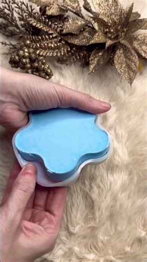 Jesmonite coaster 🩵✨#resin #ecofriendly #jesmonite #diy