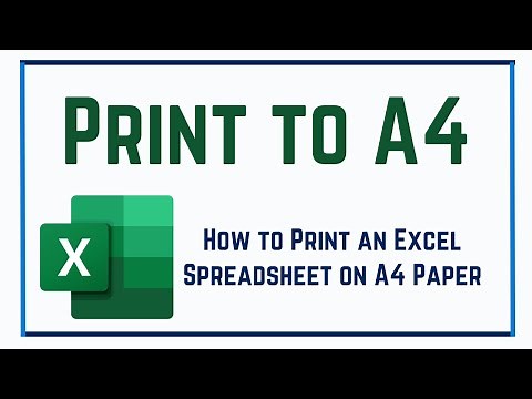 How to Print an Excel Spreadsheet on A4 Paper