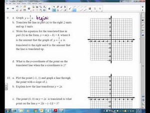 Translations of Linear Functions
