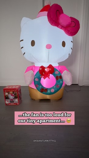 Kwantum Kitty | The Hello Kitty airblown inflatable is super kawaii. But the fan is too loud for indoor use in our tiny apartment. Is there a way to make... | Instagram