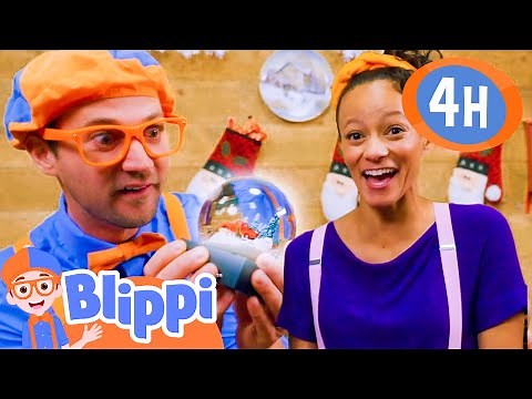 Blippi and The Holiday Snow Globe! ❄️⛄ 4 Hours of Winter Videos! ❄️ | Preschool Learning | Moonbug