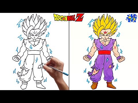 Gohan ssj2 Drawing || How to Draw Gohan ssj2 Full Body Step by Step